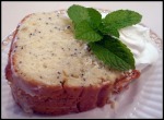 Mustard Poppyseed Cake with Lemon Glaze